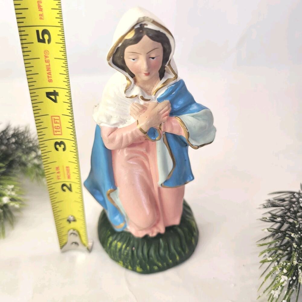 Vintage Large Nativity Mary Mother Of Jesus 5" Replacement Japan Composition